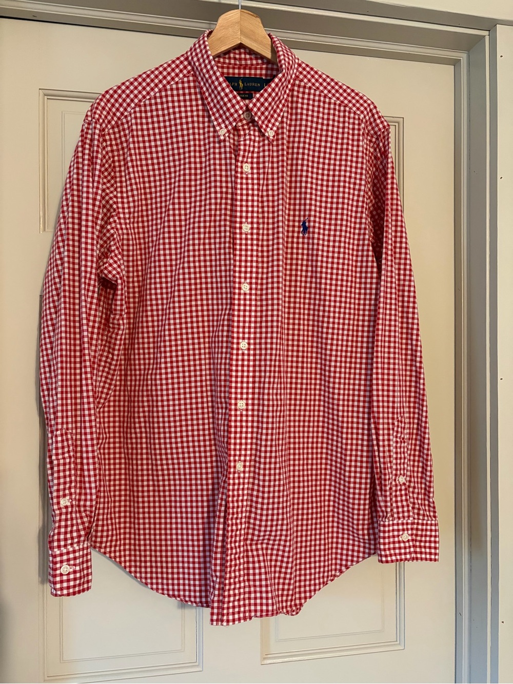 Ralph Lauren Classic Fit Red Gingham Button Down Shirt